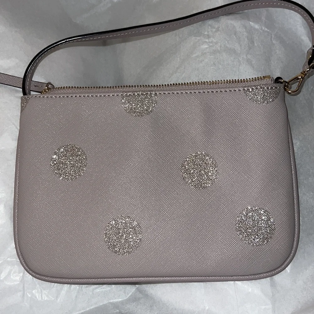 NWOT Kate Spade Glitter Polka Dot‎ Wristlet